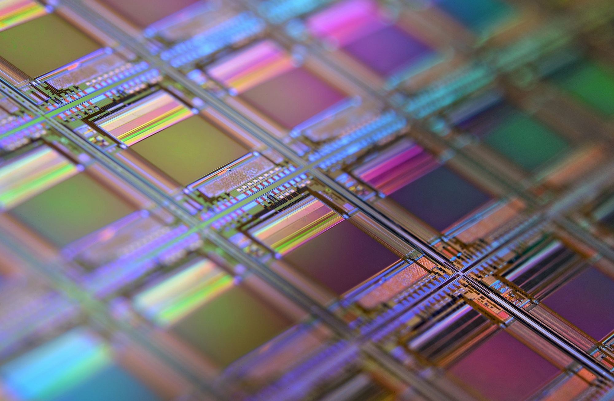 Close-up van halfgeleidertechniek (sfeerbeeld)